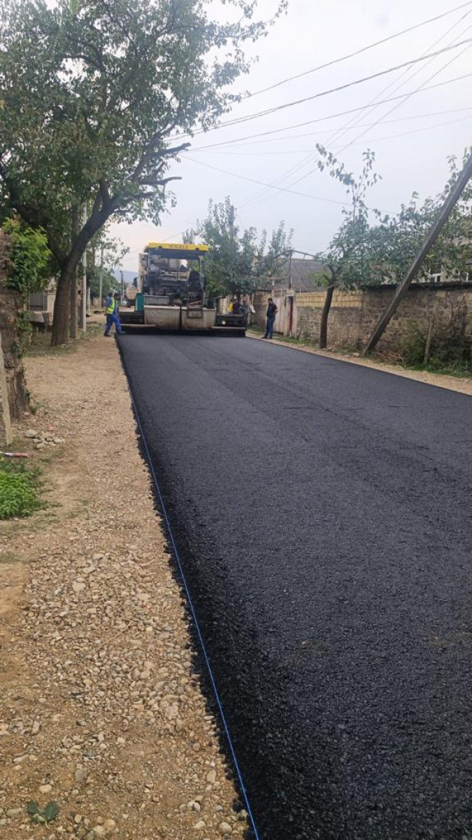 Repair works of roads in Tovuz city